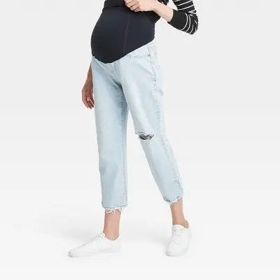Over Belly Cropped Vintage Straight Maternity Jeans - Isabel Maternity by Ingrid & Isabel Isabel Maternity by Ingrid & IsabelBullseye Deals