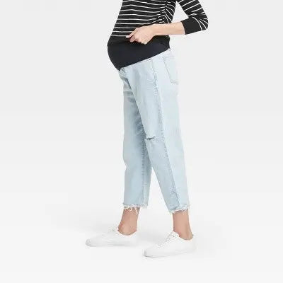 Over Belly Cropped Vintage Straight Maternity Jeans - Isabel Maternity by Ingrid & Isabel Isabel Maternity by Ingrid & IsabelBullseye Deals