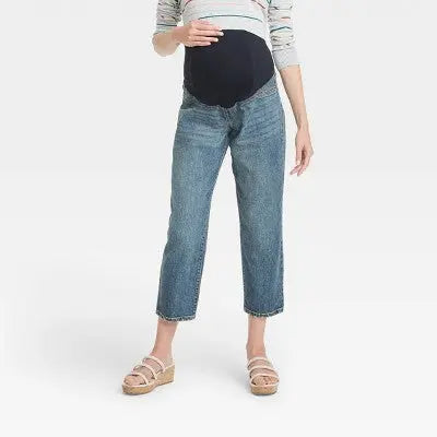 Over Belly Cropped Vintage Straight Maternity Jeans - Isabel Maternity by Ingrid & Isabel Isabel Maternity by Ingrid & IsabelBullseye Deals