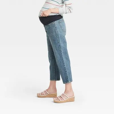 Over Belly Cropped Vintage Straight Maternity Jeans - Isabel Maternity by Ingrid & Isabel Isabel Maternity by Ingrid & IsabelBullseye Deals