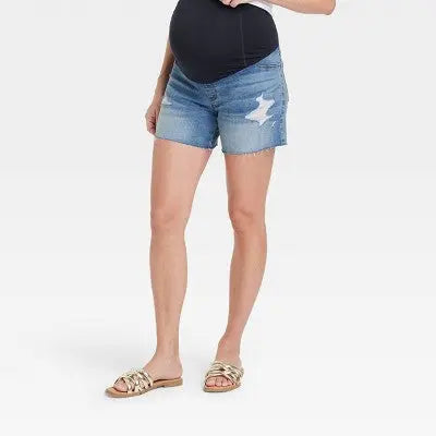 Over Belly Maternity Jean Shorts - Isabel Maternity by Ingrid & Isabel Isabel Maternity by Ingrid & IsabelBullseye Deals