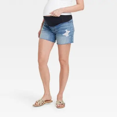 Over Belly Maternity Jean Shorts - Isabel Maternity by Ingrid & Isabel Isabel Maternity by Ingrid & IsabelBullseye Deals