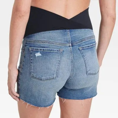 Over Belly Maternity Jean Shorts - Isabel Maternity by Ingrid & Isabel Isabel Maternity by Ingrid & IsabelBullseye Deals