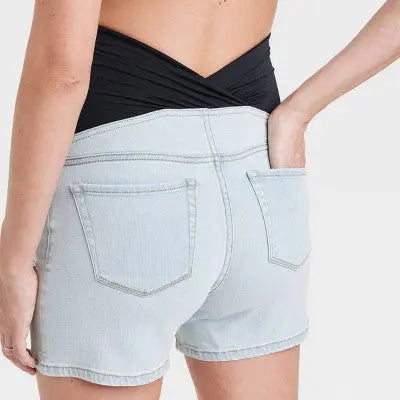 Over Belly Maternity Jean Shorts - Isabel Maternity by Ingrid & Isabel Isabel Maternity by Ingrid & IsabelBullseye Deals