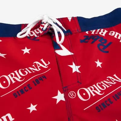 Pabst Blue Ribbon Men's Board Shorts Swim Shorts Trunk Swimwear UPF 50+ Pabst Blue RibbonBullseye Deals