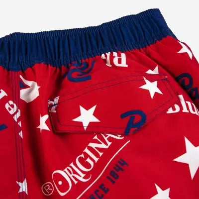 Pabst Blue Ribbon Men's Board Shorts Swim Shorts Trunk Swimwear UPF 50+ Pabst Blue RibbonBullseye Deals