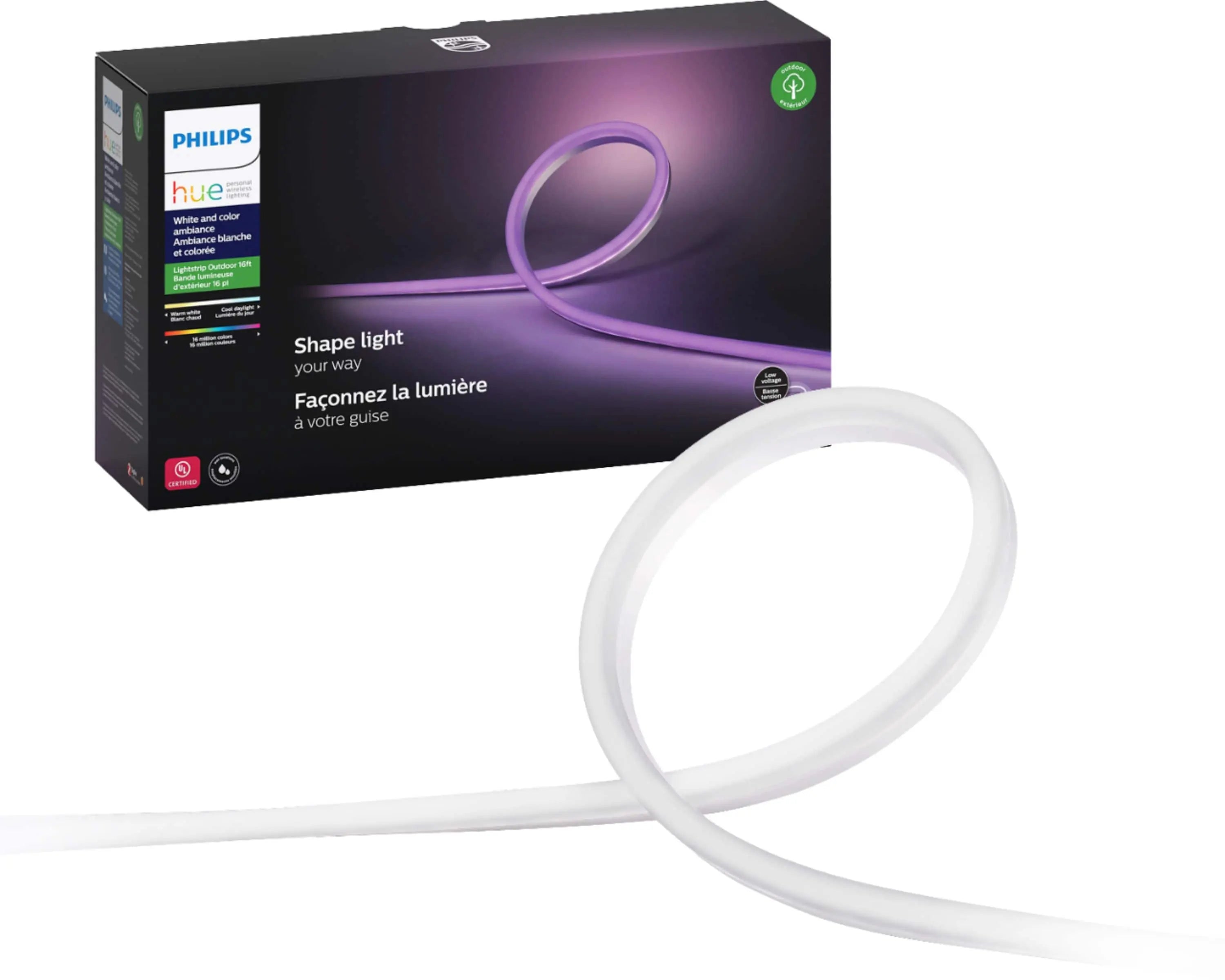 Philips Hue Outdoor Lightstrip Integrated LED Ble 16.4 feet White PhilipsBullseye Deals