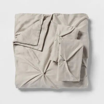 Pinch Pleat Duvet Cover & Sham Set Creamy - Threshold™ ThresholdBullseye Deals