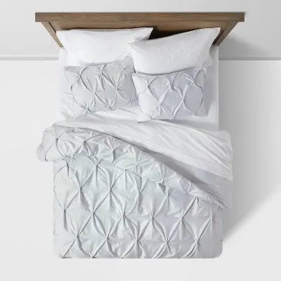 Pinch Pleat Duvet Cover & Sham Set Creamy - Threshold™ ThresholdBullseye Deals