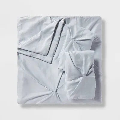 Pinch Pleat Duvet Cover & Sham Set Creamy - Threshold™ ThresholdBullseye Deals