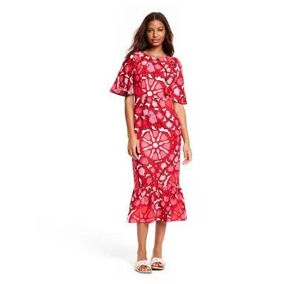 RHODE x Target Large Zinnia Floral Midi Dress - Red/Pink RHODE x Target