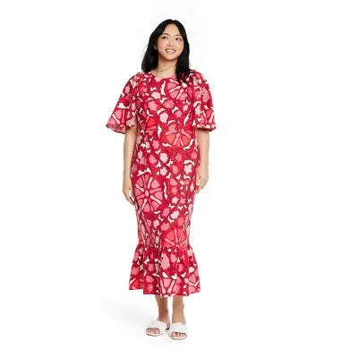 RHODE x Target Large Zinnia Floral Midi Dress - Red/Pink RHODE x Target