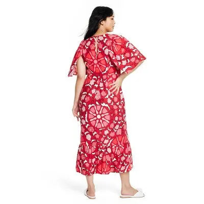 RHODE x Target Large Zinnia Floral Midi Dress - Red/Pink RHODE x Target