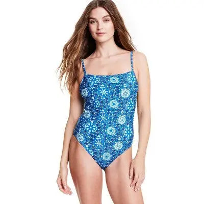 RHODE x Target Women's Zinnia Floral One-Piece Swimsuit Medium Coverage Open Back - Secondipity
