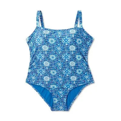 RHODE x Target Women's Zinnia Floral One-Piece Swimsuit Medium Coverage Open Back - Secondipity