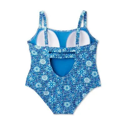 RHODE x Target Women's Zinnia Floral One-Piece Swimsuit Medium Coverage Open Back - Secondipity