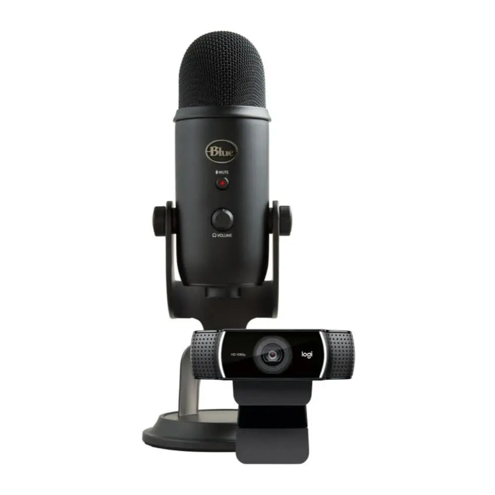 Refurbished - Blue Microphones - Pro Streamer Pack with Blue Yeti USB Microphone & Logitech C922 Pro HD Webcam Blue MicrophonesBullseye Deals