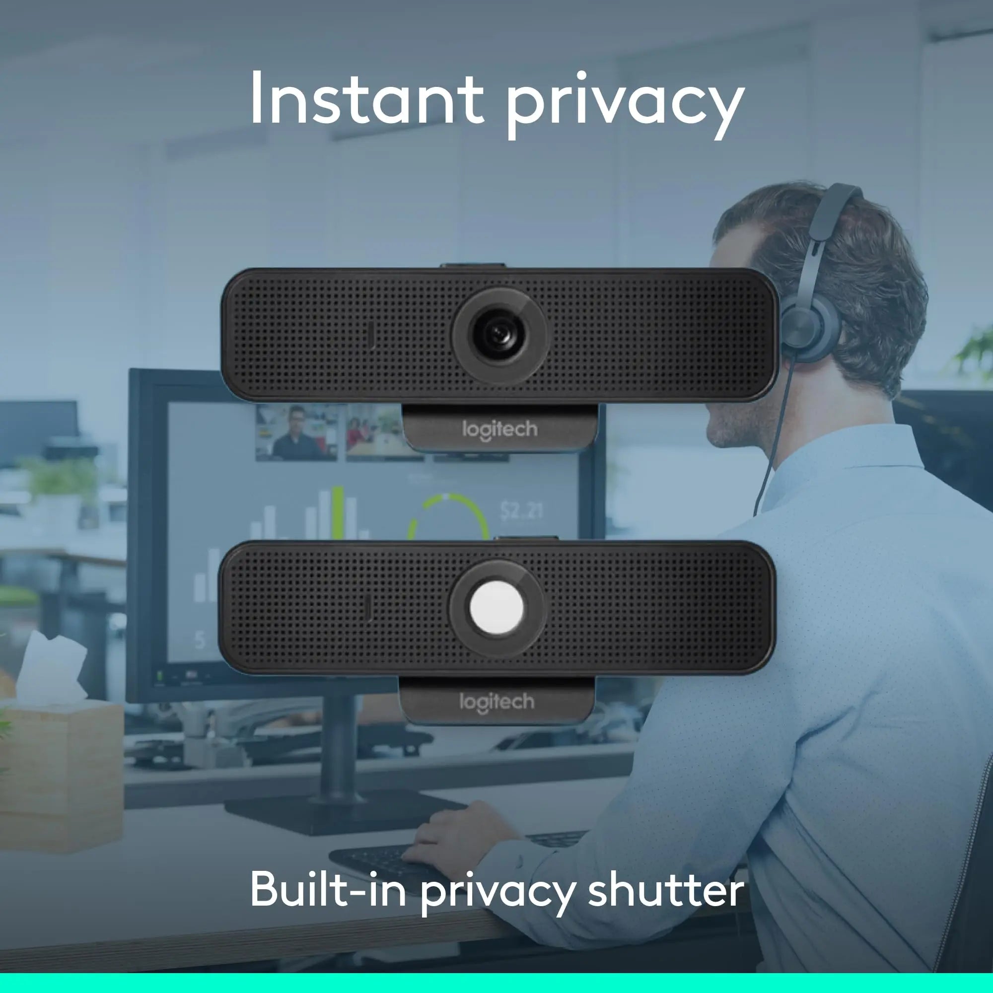 Refurbished - Logitech - C925e Full HD 1080p Business Webcam - Black - 960-001075 LogitechBullseye Deals