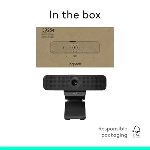 Refurbished - Logitech - C925e Full HD 1080p Business Webcam - Black - 960-001075 LogitechBullseye Deals
