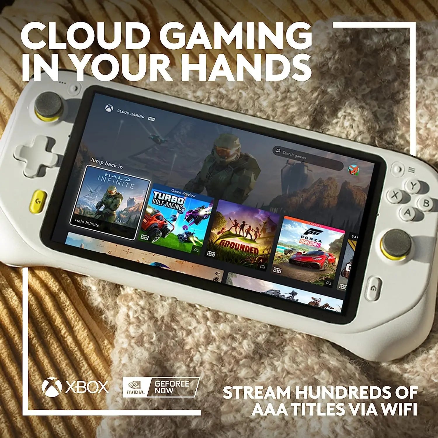 Refurbished - Logitech - G CLOUD Gaming Handheld Console - White LogitechBullseye Deals