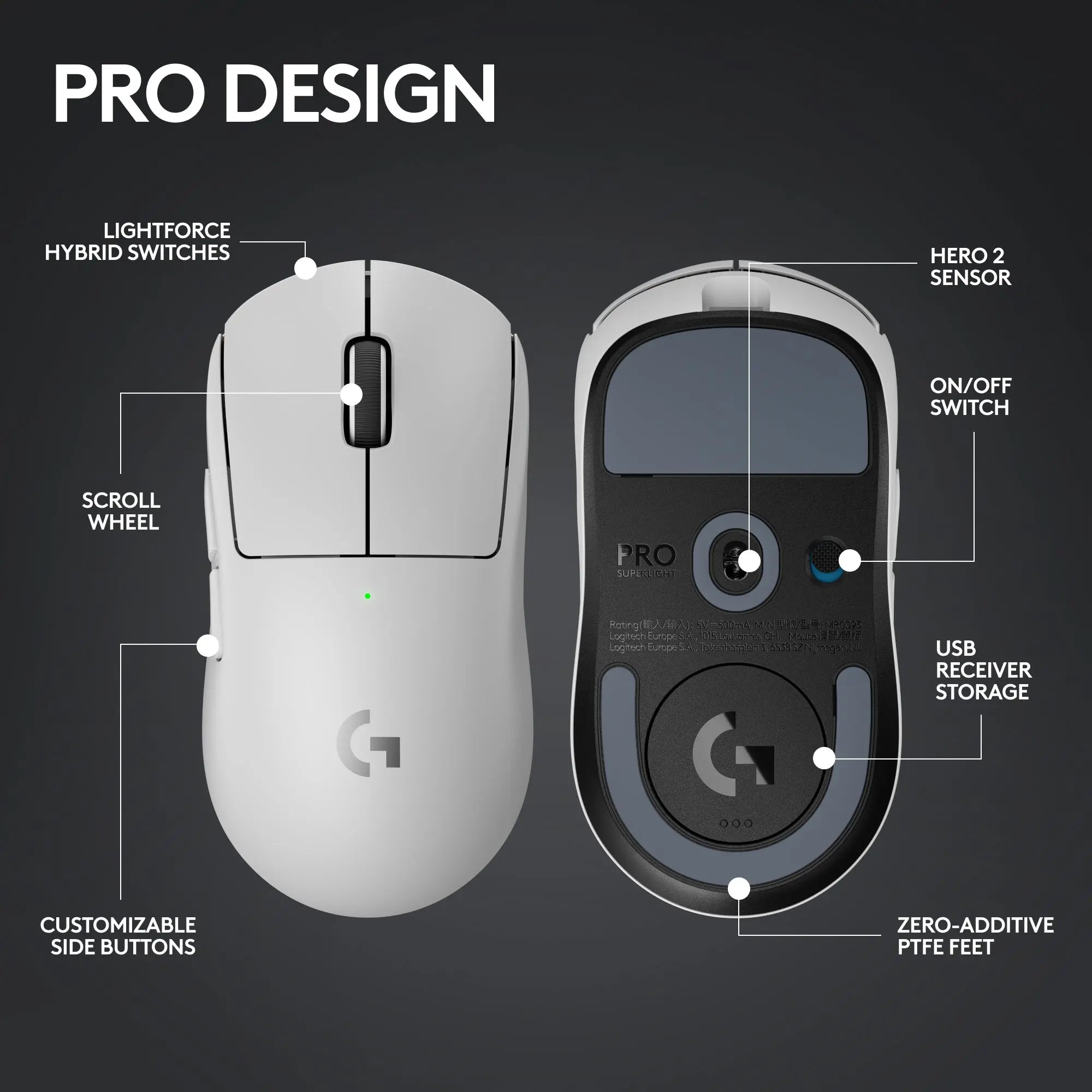 Refurbished - Logitech G PRO X SUPERLIGHT 2 LIGHTSPEED Wireless Gaming Mouse - 910-006636 LogitechBullseye Deals