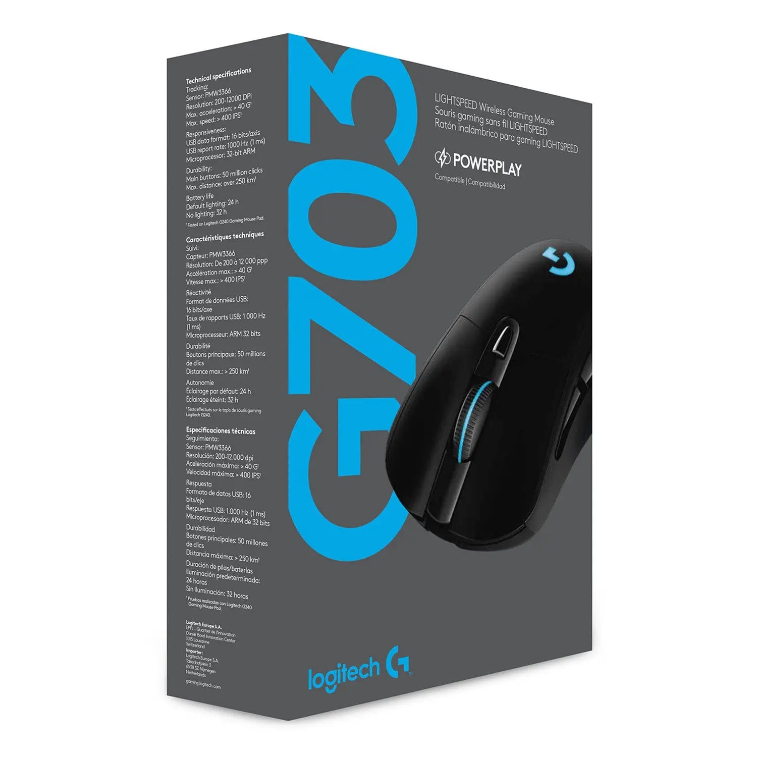 Refurbished - Logitech G703 Lightspeed Wireless Gaming Mouse W/Hero 25K Sensor LogitechBullseye Deals
