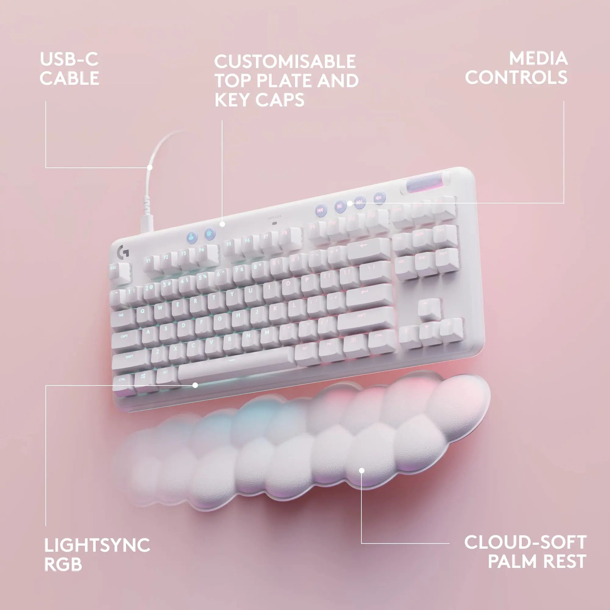 Refurbished - Logitech G713 Wired Mechanical Gaming Keyboard with RGB Lighting, Clicky Switches LogitechBullseye Deals