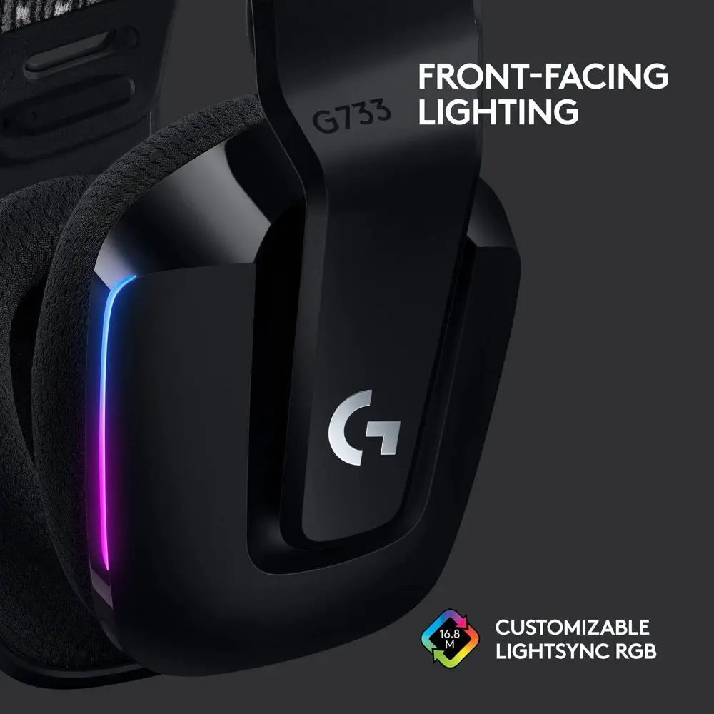 Refurbished - Logitech G733 Wireless Gaming Headset - Black LogitechBullseye Deals