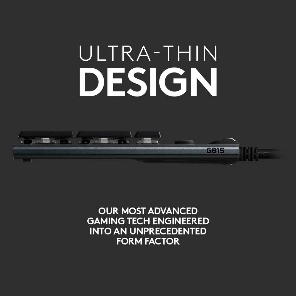 Refurbished - Logitech G815 LIGHTSYNC RGB Mechanical Gaming Keyboard LogitechBullseye Deals