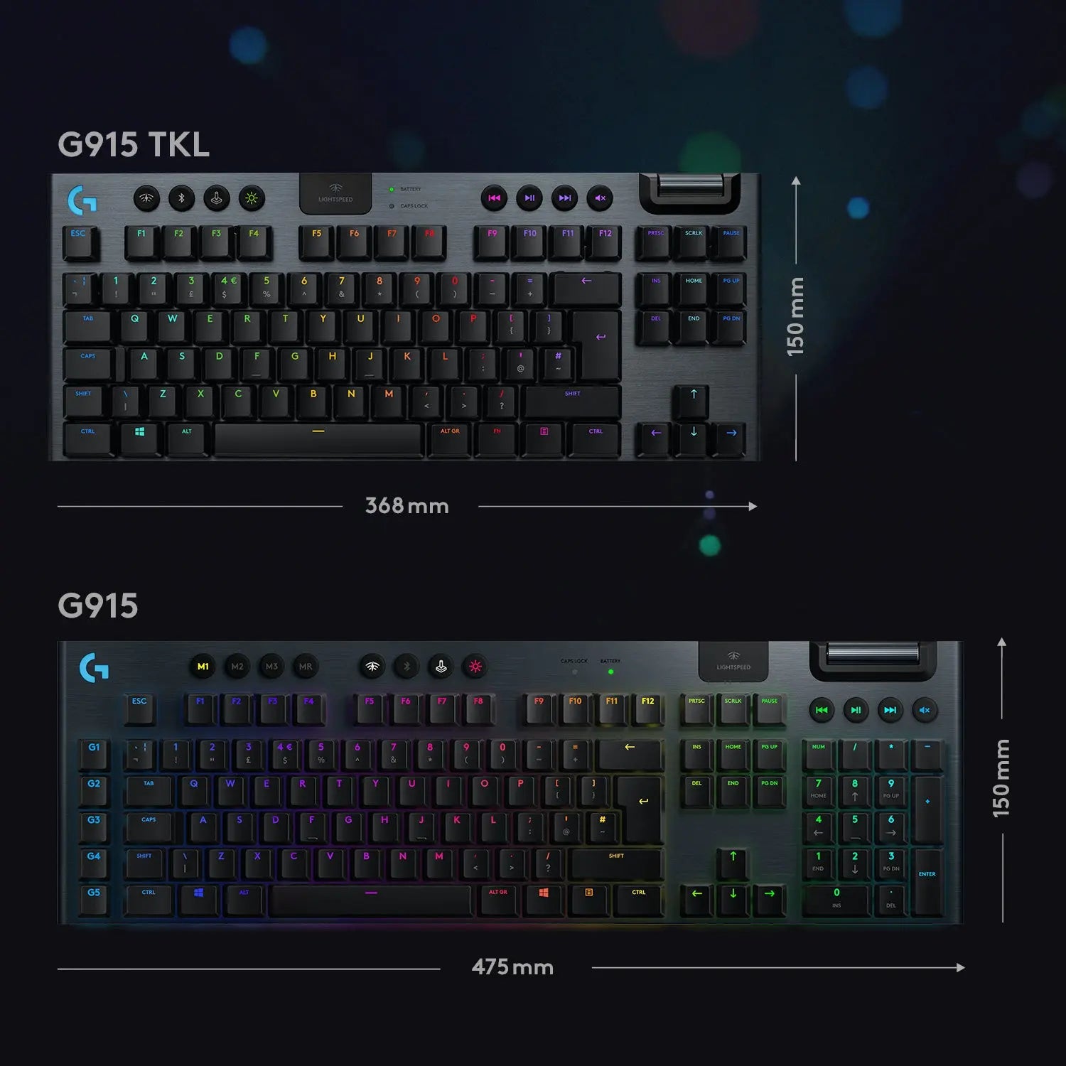 Refurbished - Logitech - G915 LIGHTSPEED TKL Wireless Mechanical GL Clicky Switch Gaming Keyboard LogitechBullseye Deals