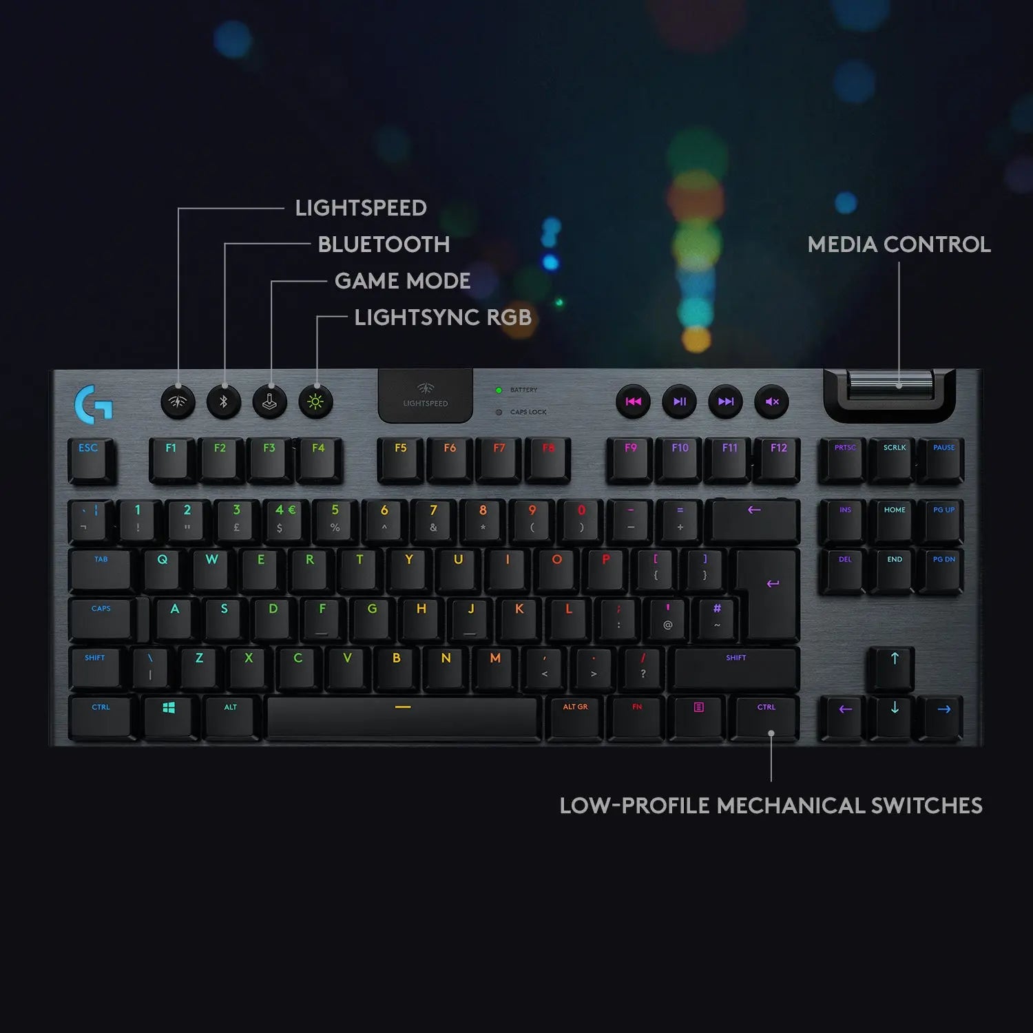 Refurbished - Logitech - G915 LIGHTSPEED TKL Wireless Mechanical GL Linear Switch Gaming Keyboard LogitechBullseye Deals