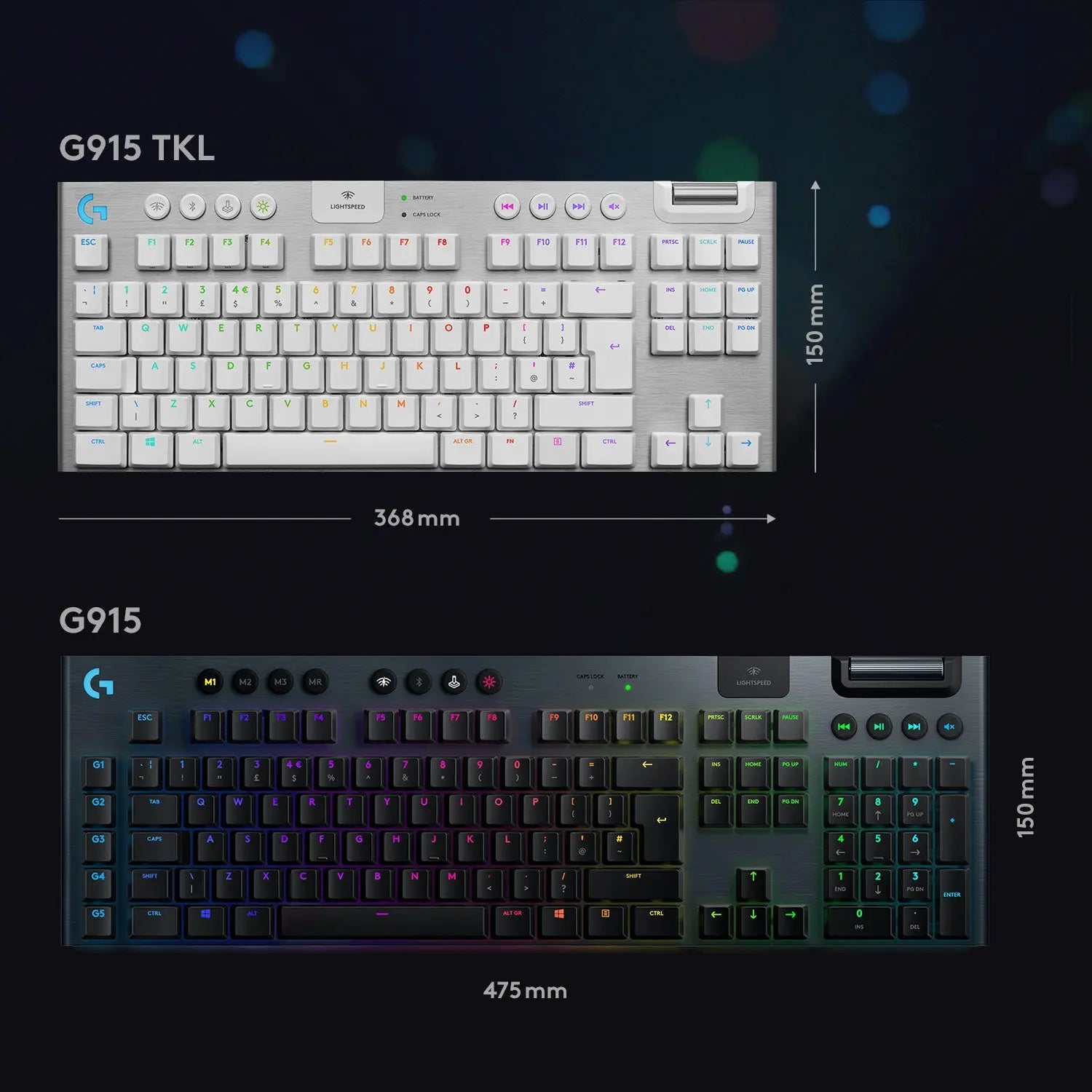 Refurbished - Logitech - G915 LIGHTSPEED TKL Wireless Mechanical GL Tactile Switch Gaming Keyboard LogitechBullseye Deals