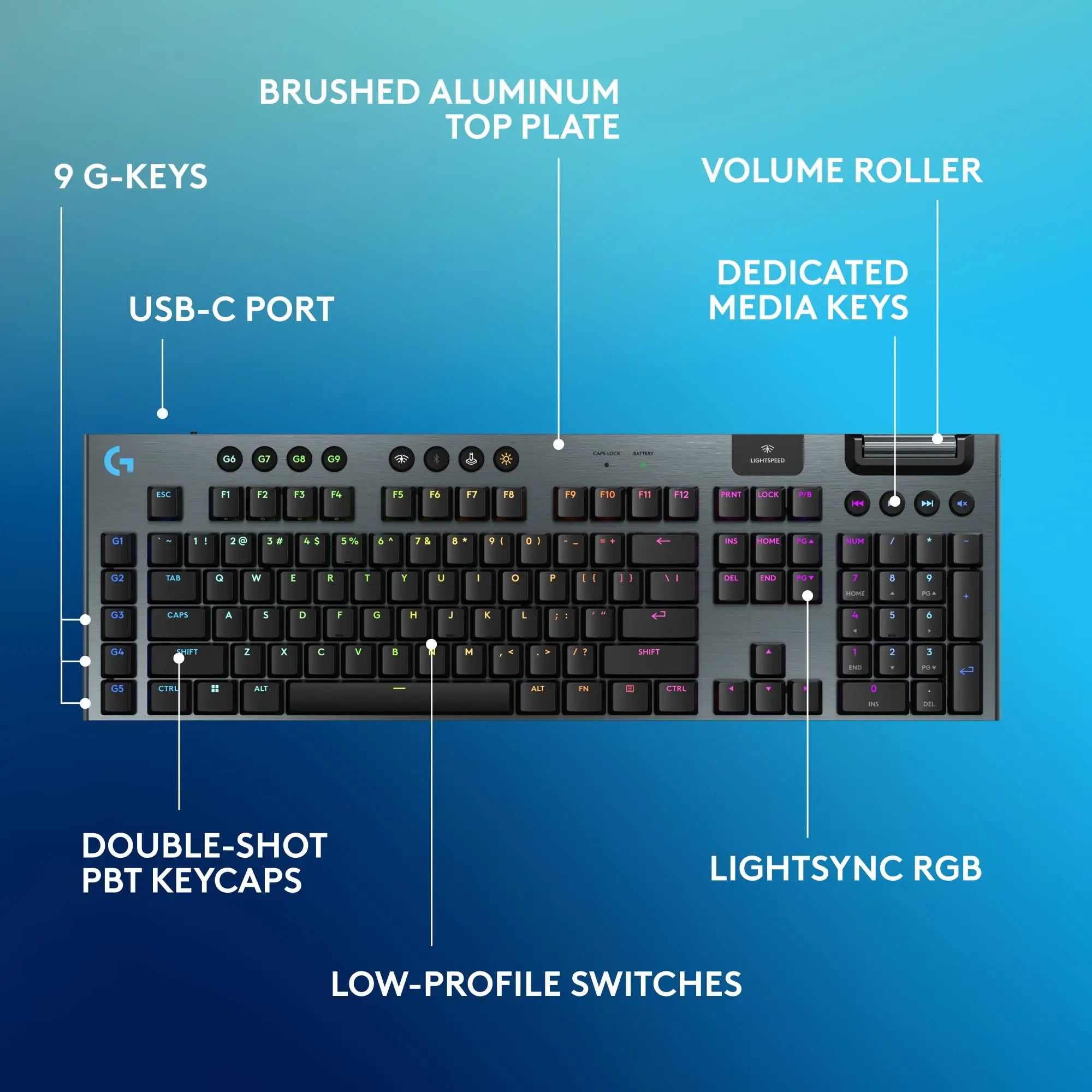 Refurbished - Logitech G915 X LIGHTSPEED Wireless Mechanical GL Red Linear Switch Gaming Keyboard LogitechBullseye Deals