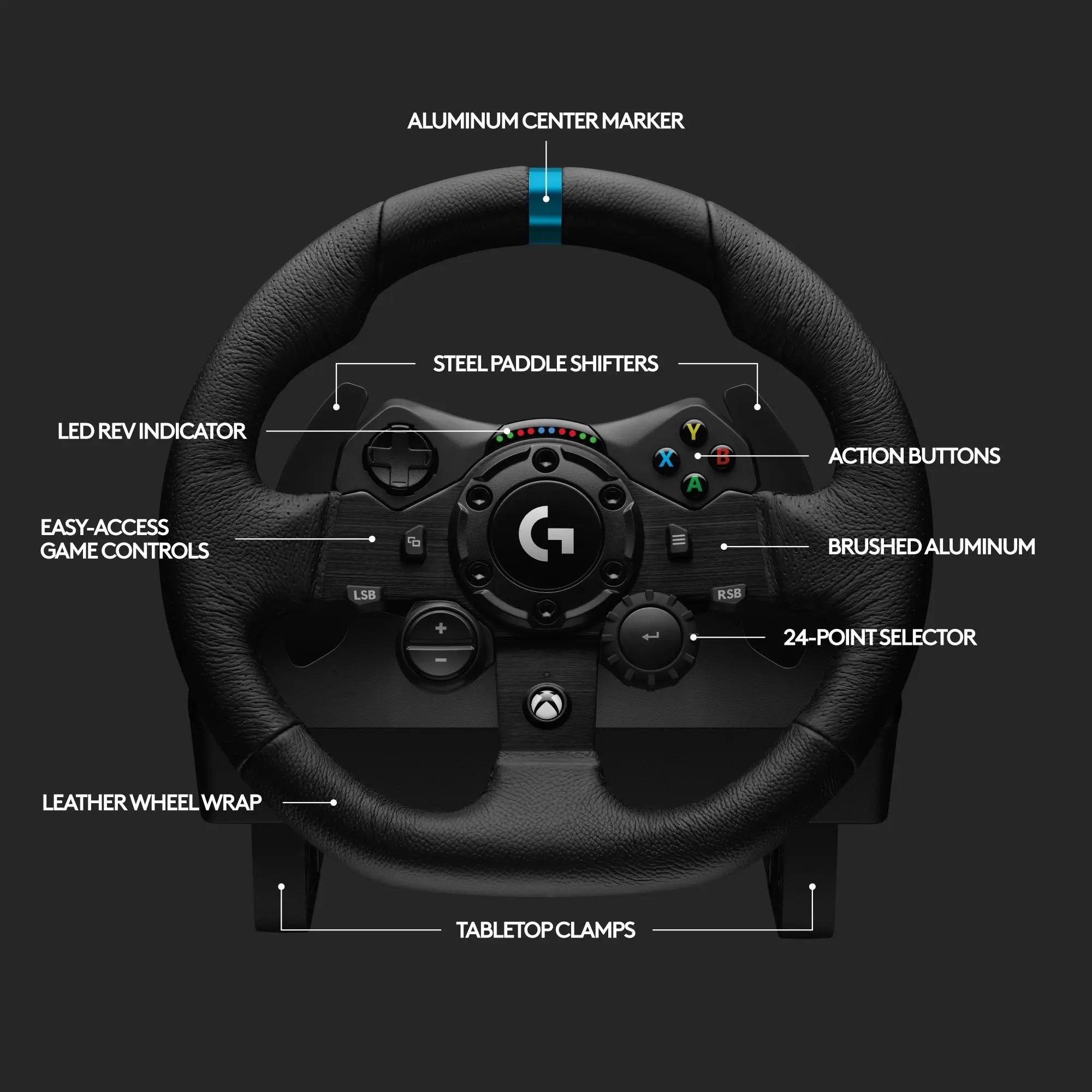 Refurbished - Logitech G923 Racing Wheel and Pedals for Xbox Series X|S, Xbox One and PC LogitechBullseye Deals