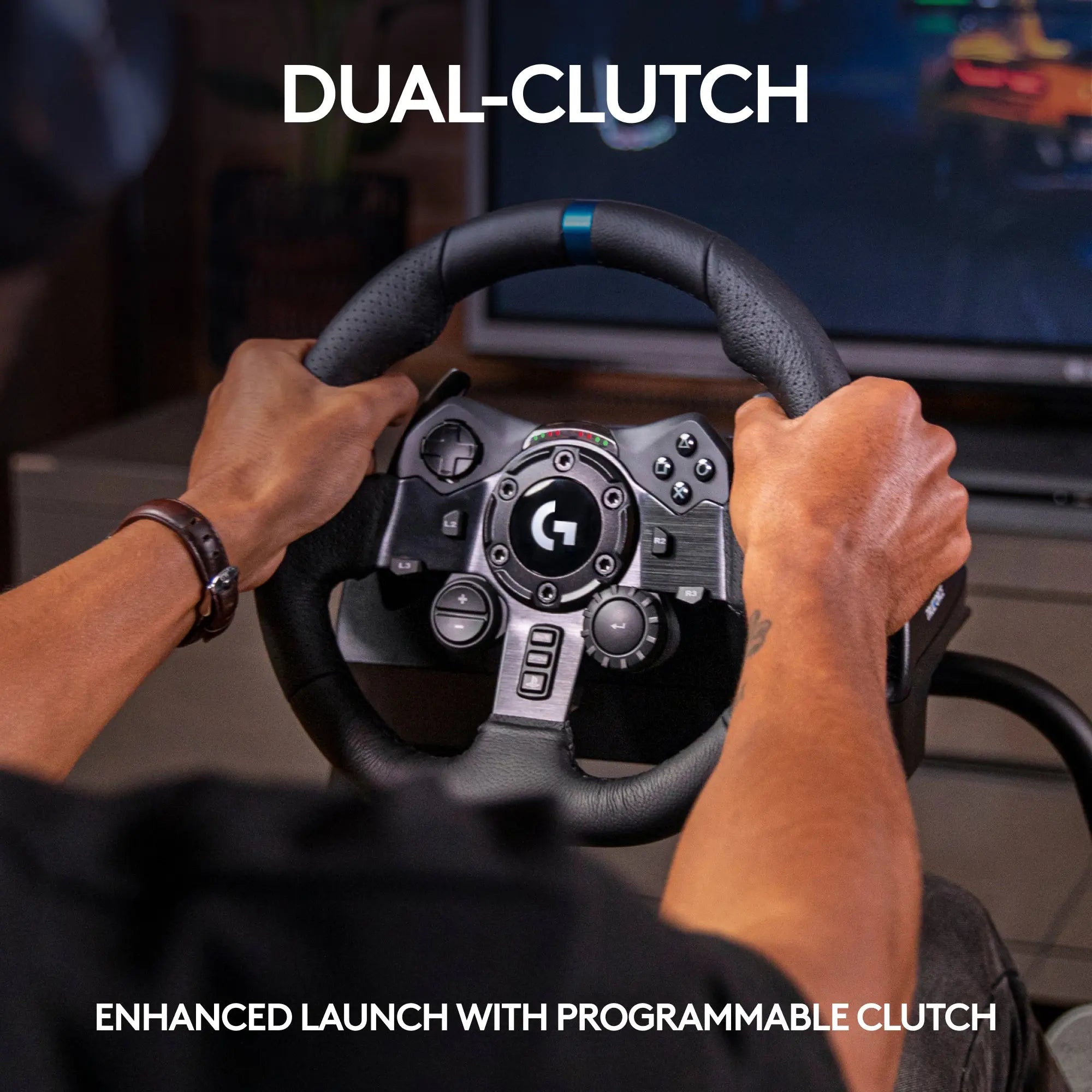 Refurbished - Logitech G923 Racing Wheel and Pedals, TRUEFORCE PS5, PS4, PC, Mac - 941-000147 LogitechBullseye Deals