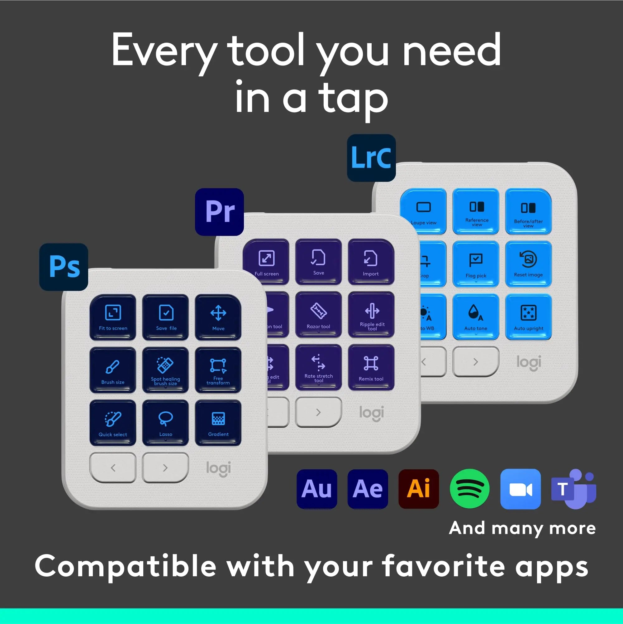 Logitech - MX Creative Console Programmable Keypad - 920-012661 ...