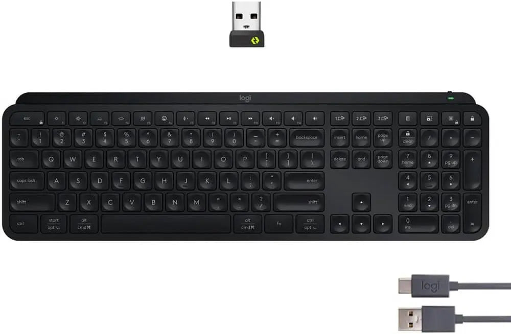 Refurbished - Logitech MX Keys S Wireless Keyboard, Black (920-011406) LogitechBullseye Deals