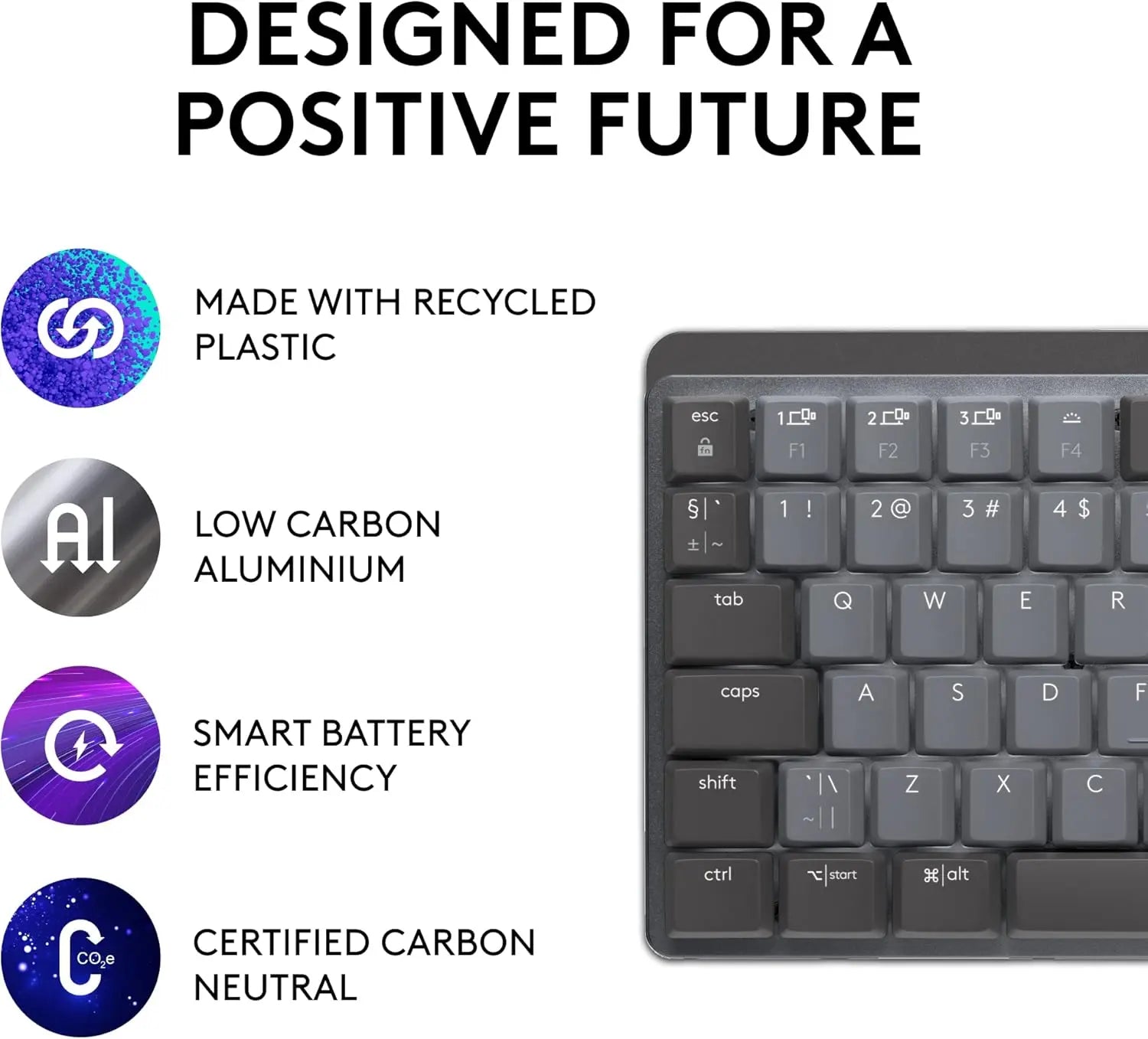 Refurbished - Logitech MX Mechanical Mini Wireless Illuminated Keyboard, Clicky Switches - 920-010552 LogitechBullseye Deals