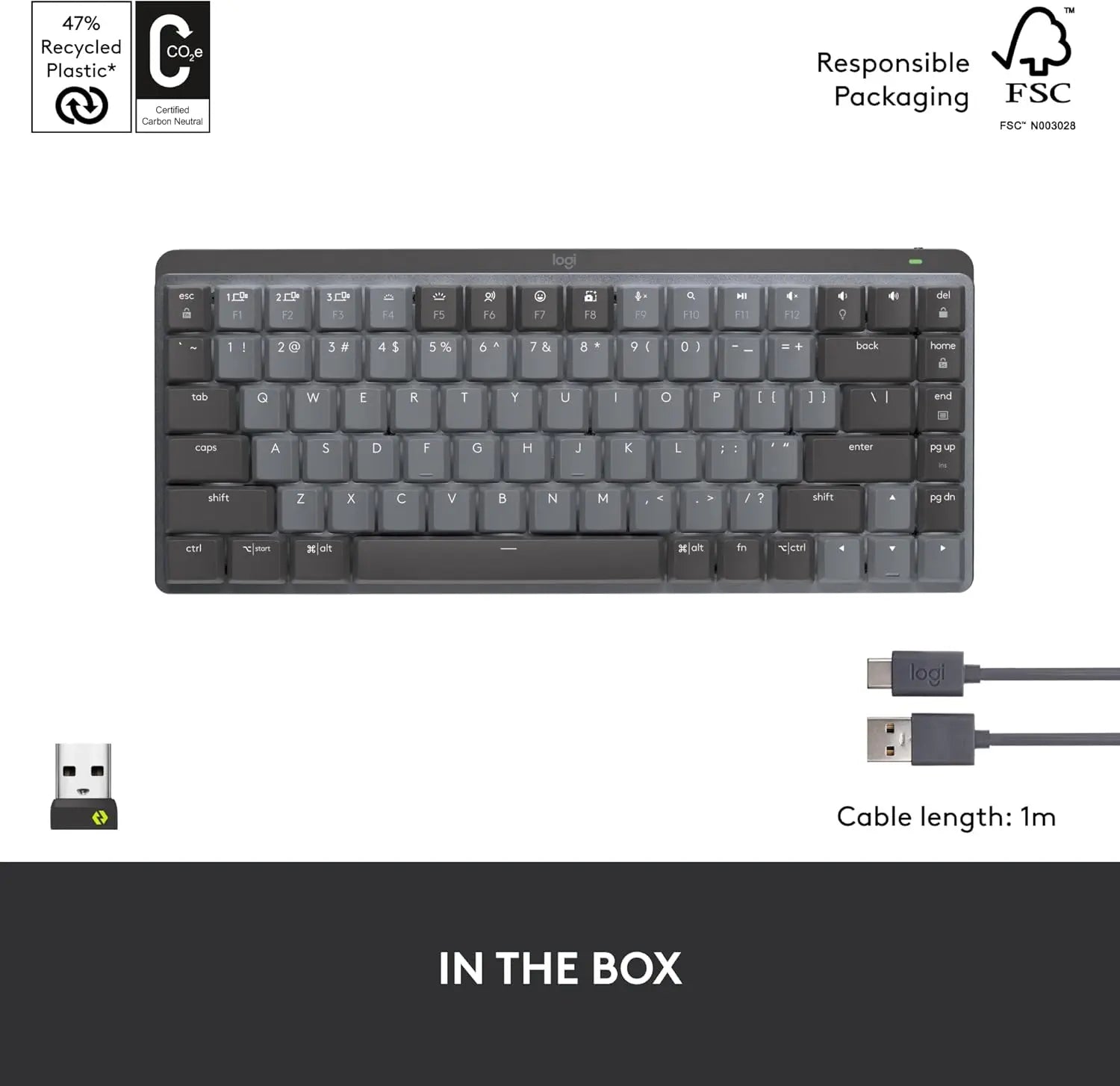 Refurbished - Logitech MX Mechanical Mini Wireless Illuminated Keyboard, Clicky Switches - 920-010552 LogitechBullseye Deals