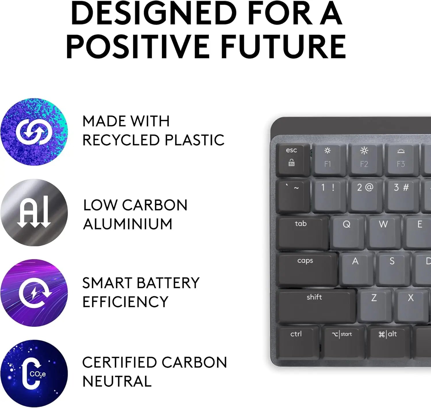 Refurbished - Logitech MX Mechanical Wireless Illuminated Performance Keyboard, Clicky Switches - 920-010549 LogitechBullseye Deals