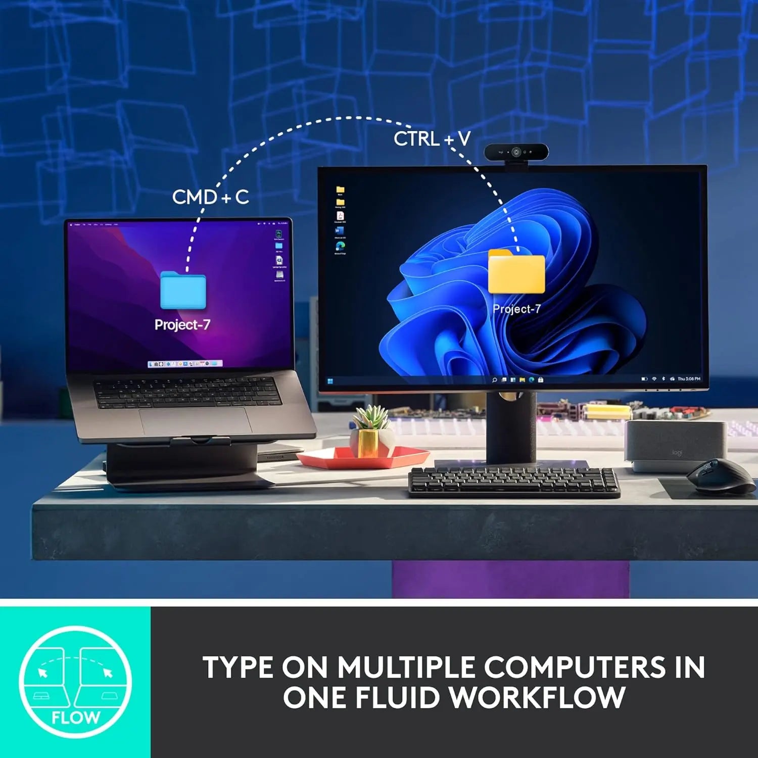 Refurbished - Logitech MX Mechanical Wireless Illuminated Performance Keyboard, Clicky Switches - 920-010549 LogitechBullseye Deals