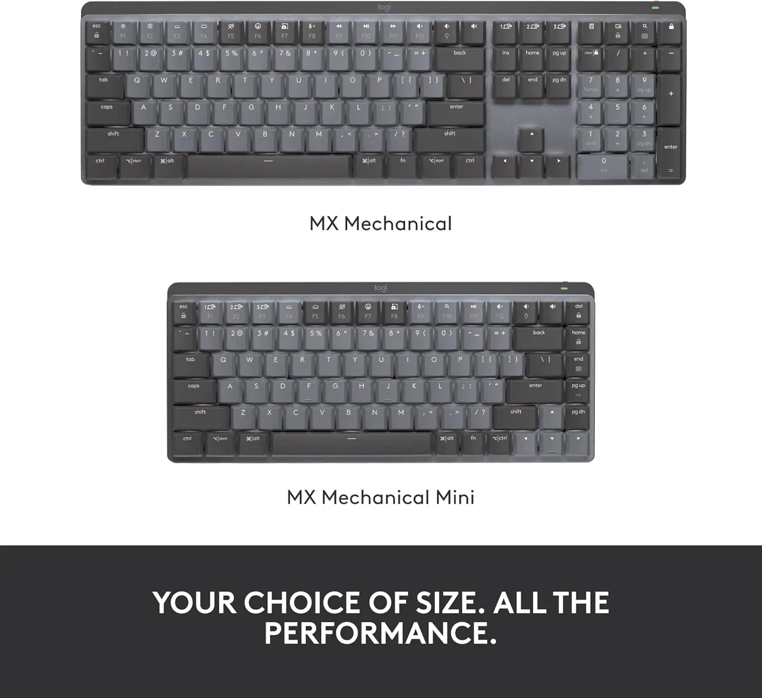 Refurbished - Logitech MX Mechanical Wireless Illuminated Performance Keyboard, Clicky Switches - 920-010549 LogitechBullseye Deals