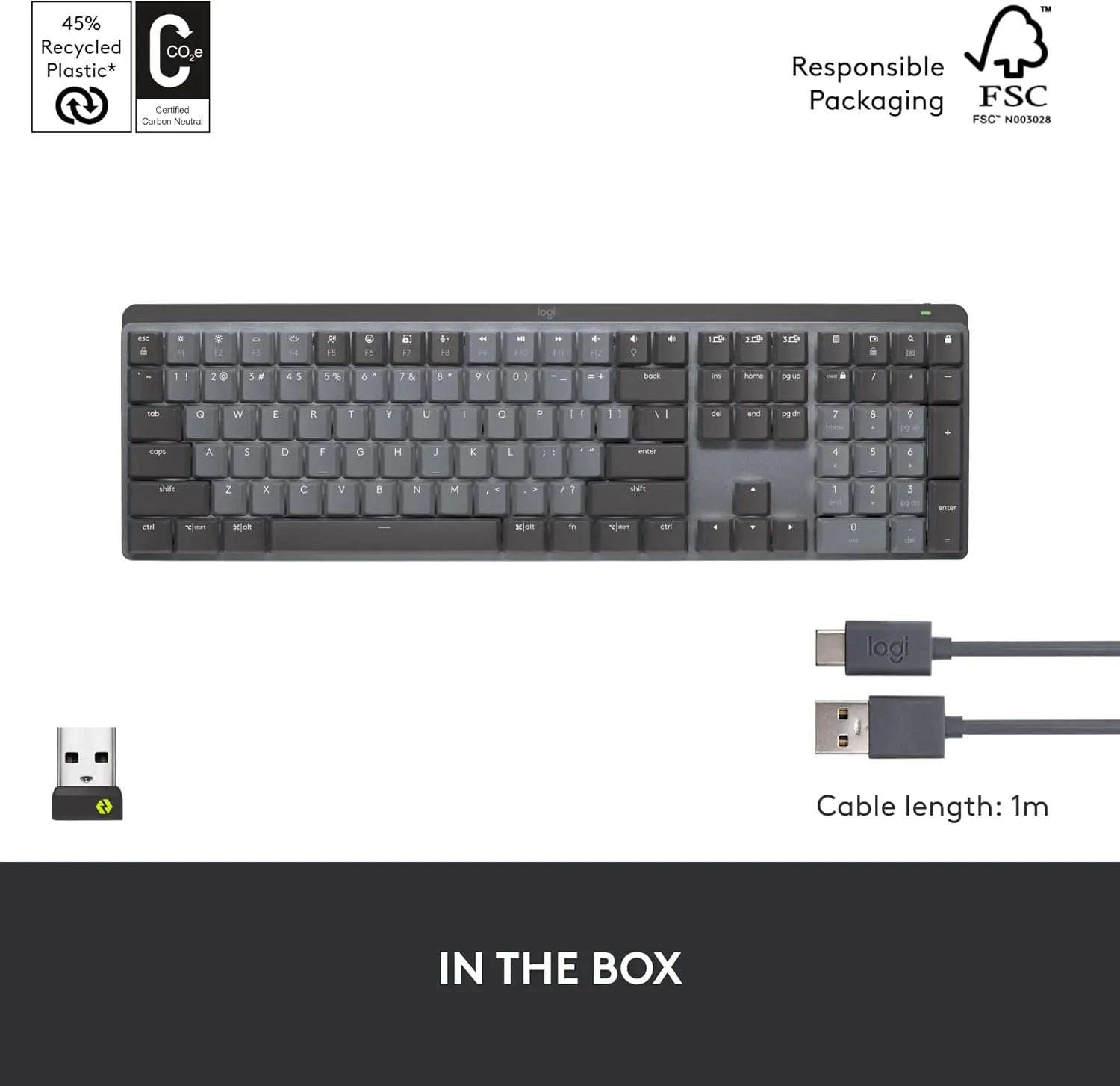 Refurbished - Logitech MX Mechanical Wireless Illuminated Performance Keyboard, Clicky Switches - 920-010549 LogitechBullseye Deals