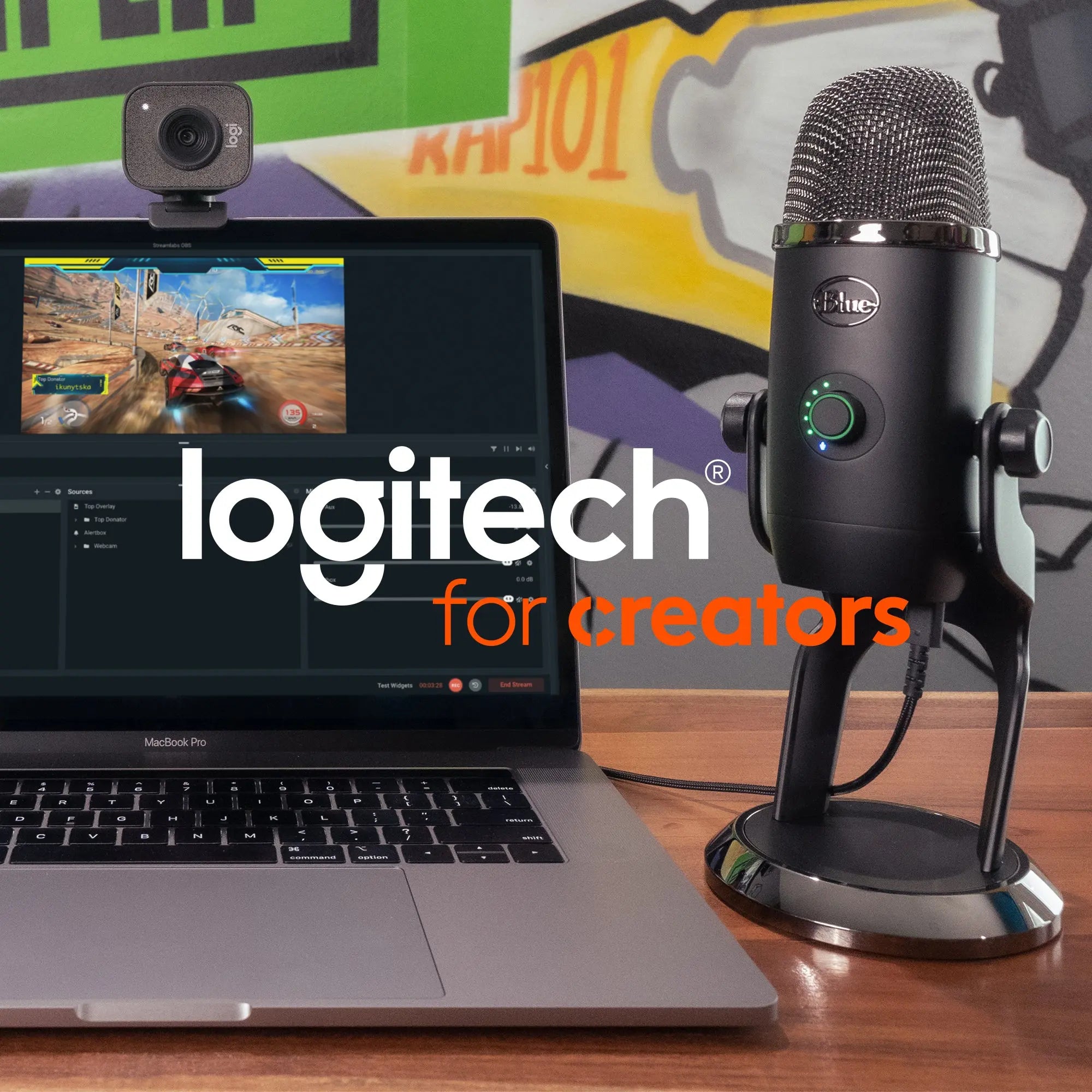 Refurbished - Logitech for Creators Blue Yeticaster Pro Broadcast Bundle  Yeti USB Microphone LogitechBullseye Deals