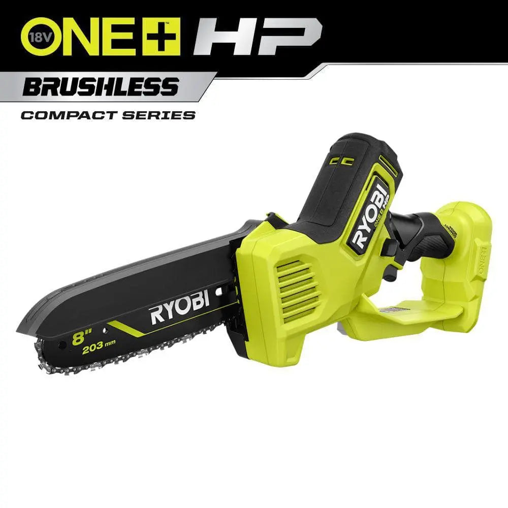 Ryobi ONE+ HP 18V Brushless 8 in. Battery Compact Pruning Mini Chainsaw (Tool Only) RYOBIBullseye Deals
