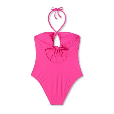 Shade & Shore Women's Halter Keyhole Bandeau One-Piece: Swimwear Sass! Shade & ShoreBullseye Deals