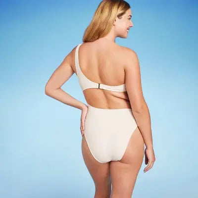 Shade & Shore Women's One Shoulder One Piece Swimsuit Bow Cutout Swimwear Shade & ShoreBullseye Deals