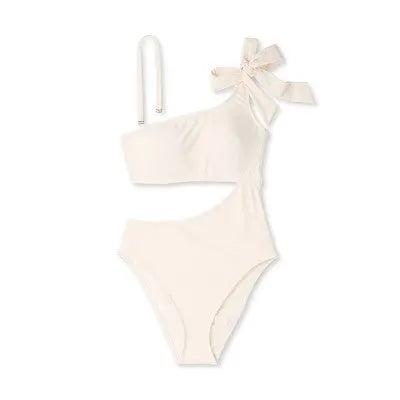 Shade & Shore Women's One Shoulder One Piece Swimsuit Bow Cutout Swimwear Shade & ShoreBullseye Deals