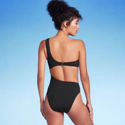 Shade & Shore Women's One Shoulder One Piece Swimsuit Bow Cutout Swimwear Shade & ShoreBullseye Deals