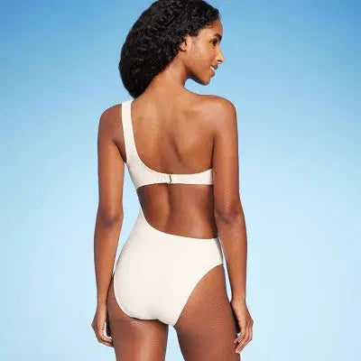 Shade & Shore Women's One Shoulder One Piece Swimsuit Bow Cutout Swimwear Shade & ShoreBullseye Deals